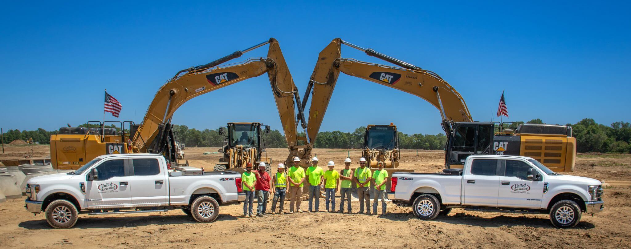 United Excavating crew and equipment